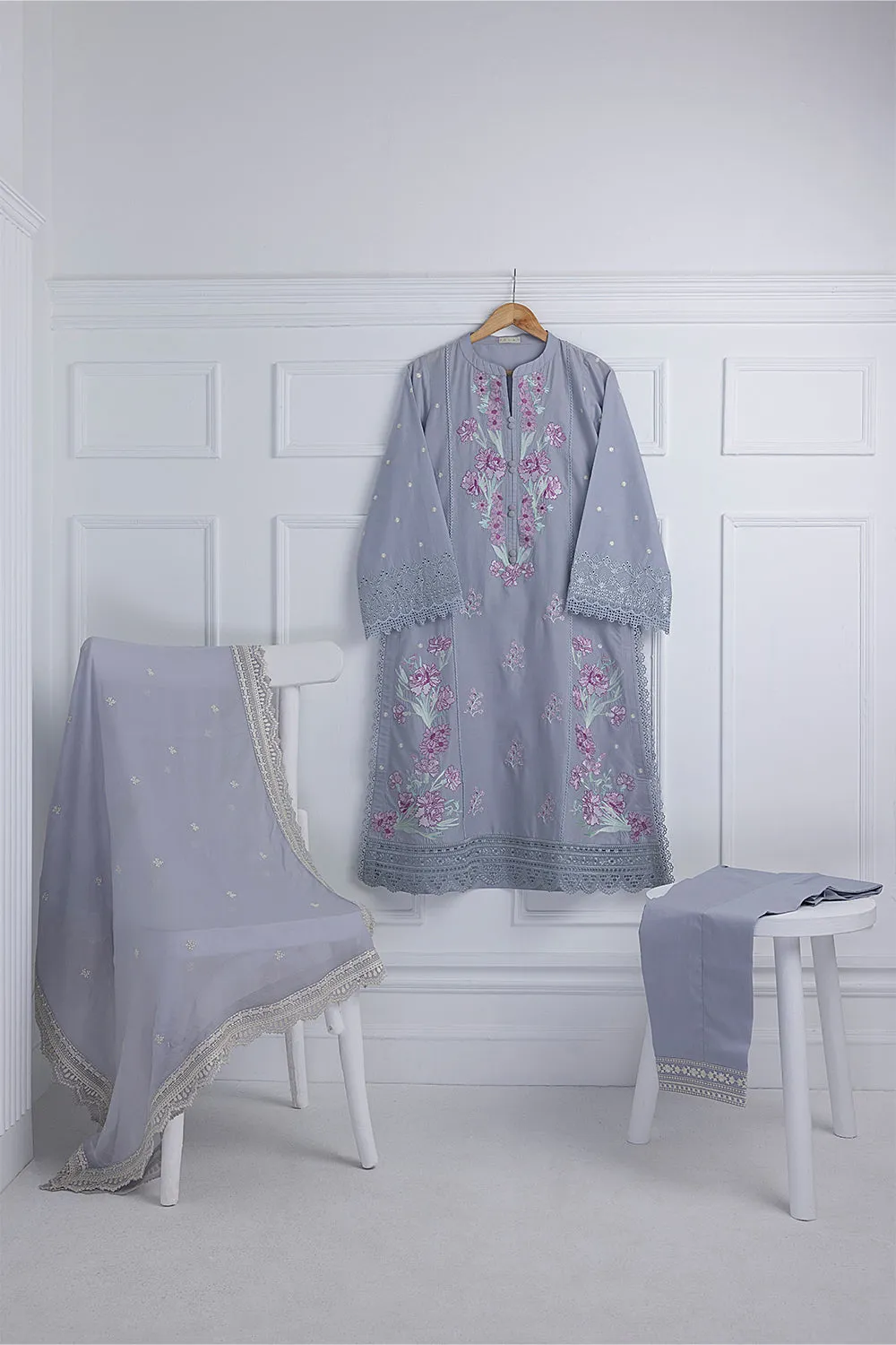 Floral Blooms |  Azure Ensembles Chiffon 3PCS 2023