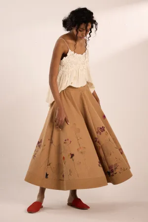 Floral Mocha Skirt