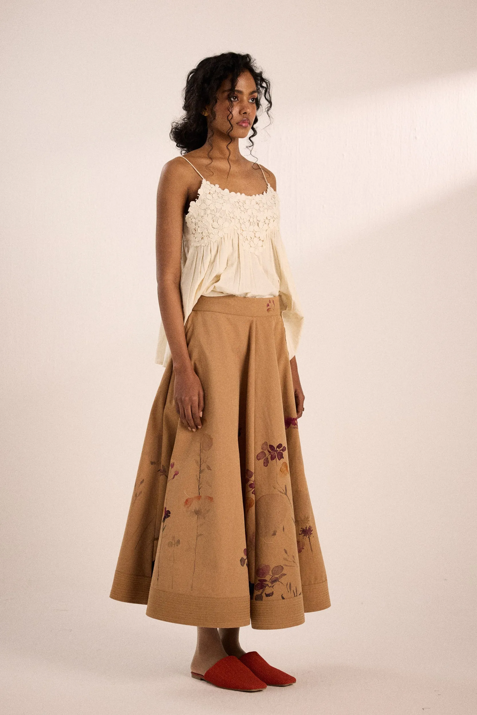 Floral Mocha Skirt