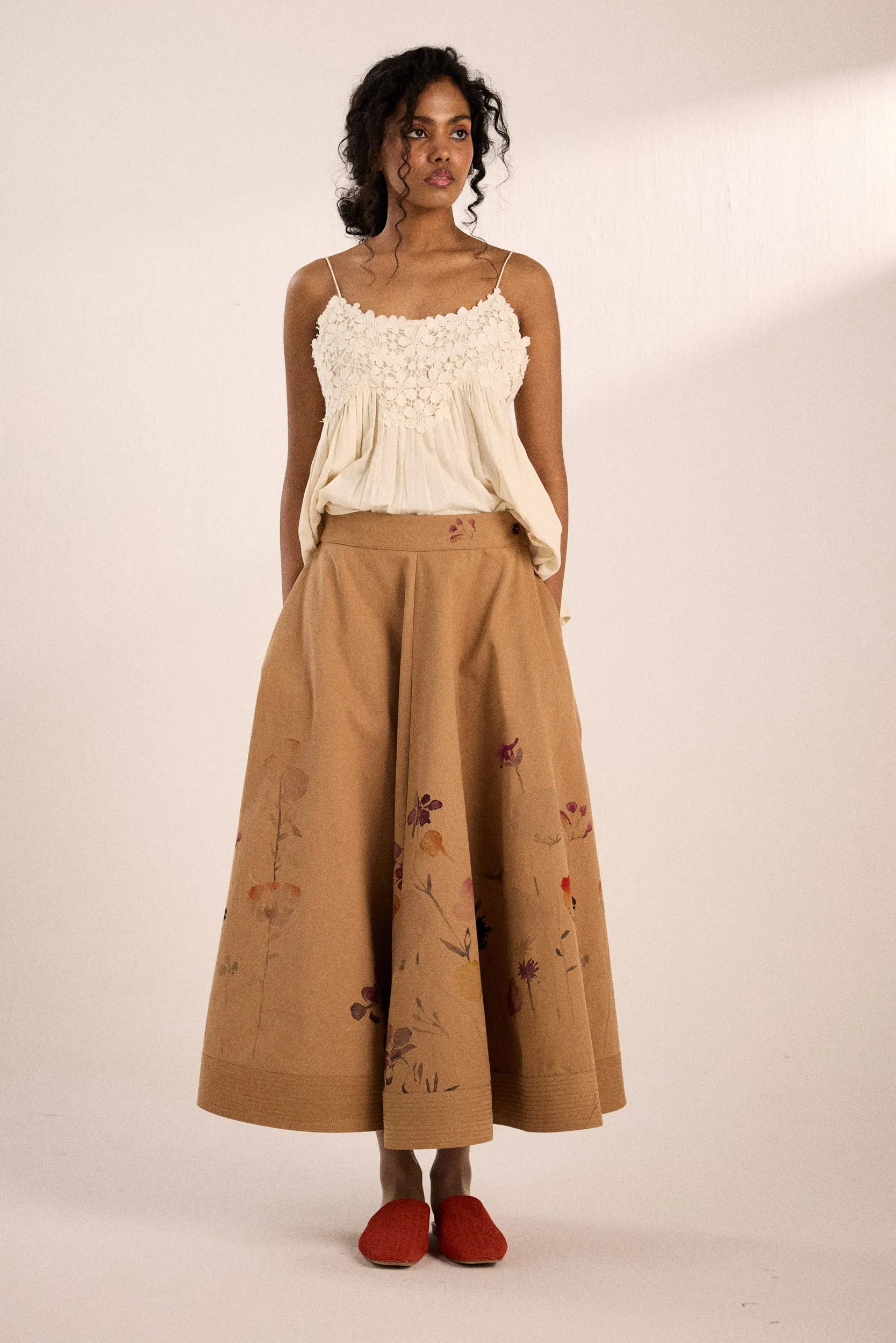 Floral Mocha Skirt