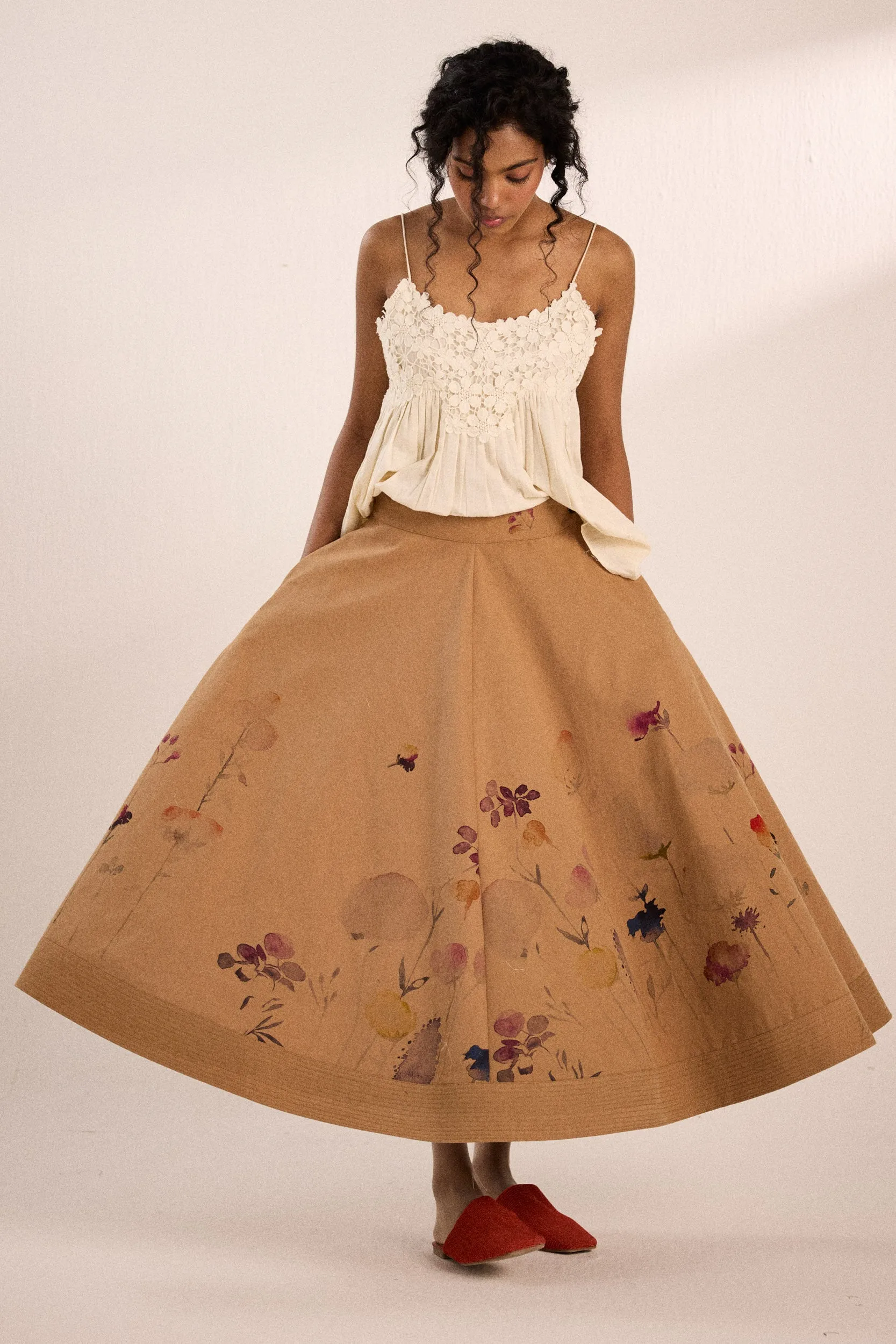 Floral Mocha Skirt