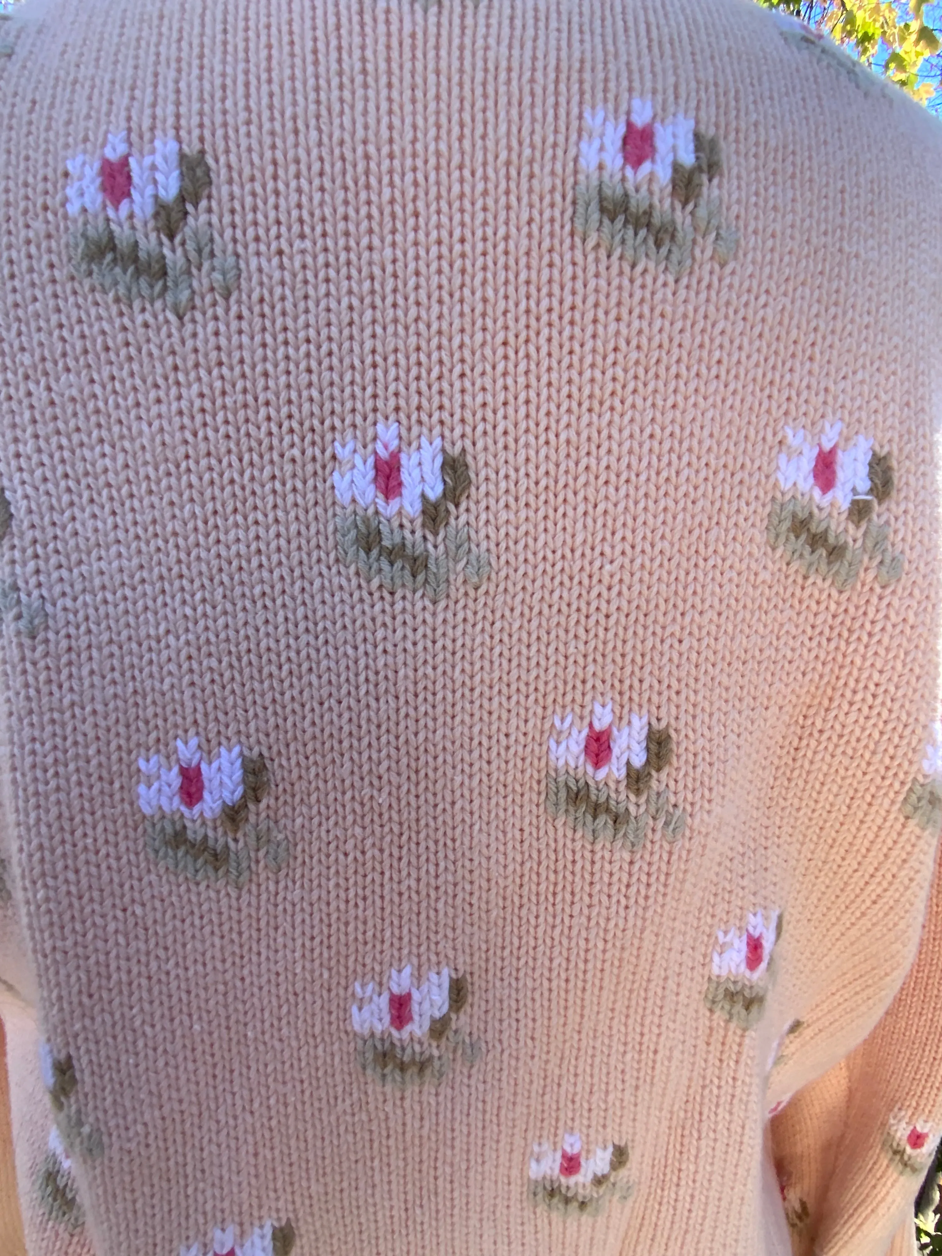 Floral Pink Cardigan - 90s -90A