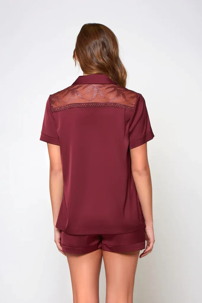 Forest PJ Set In Burgundy