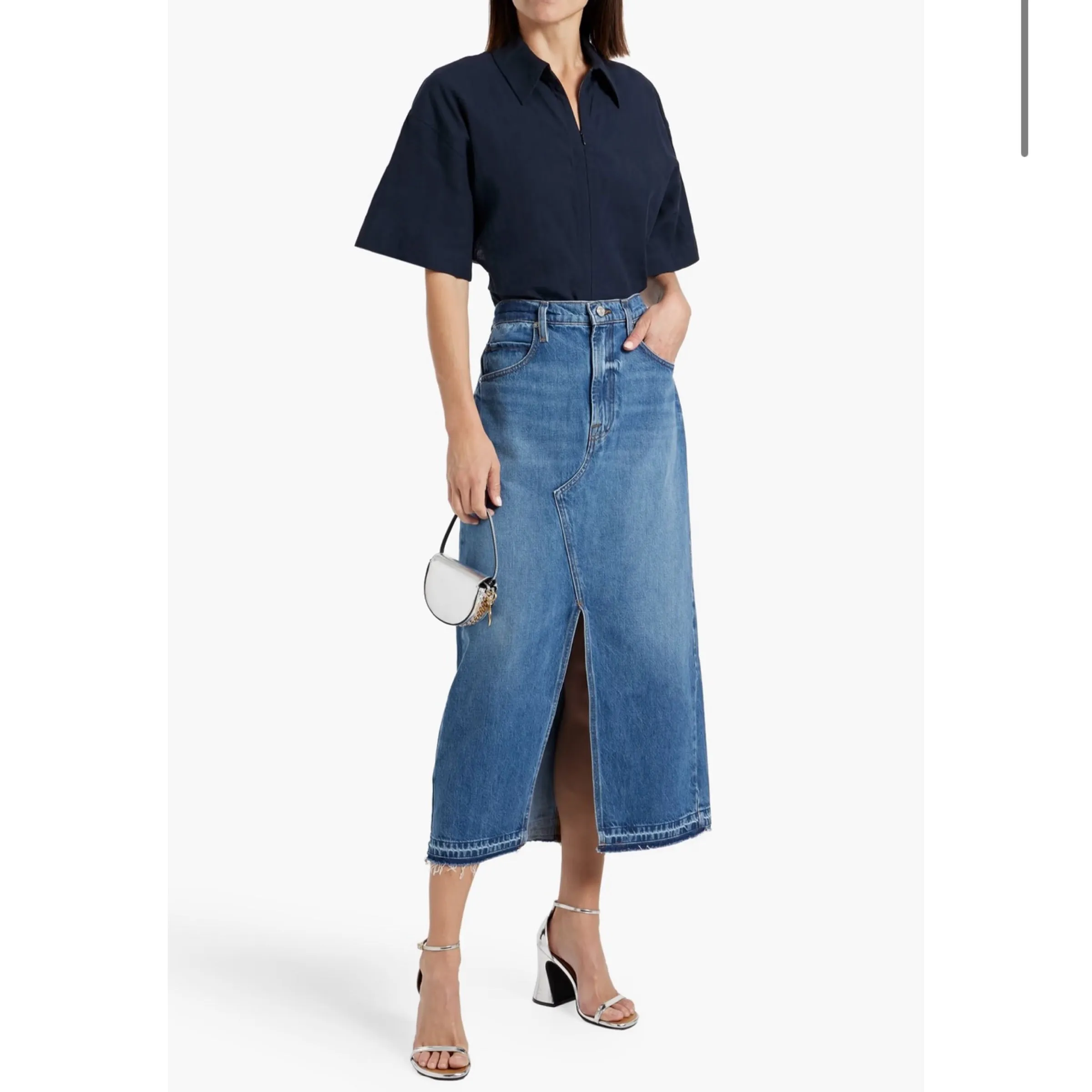 FRAME Midaxi Denim Skirt Size 31
