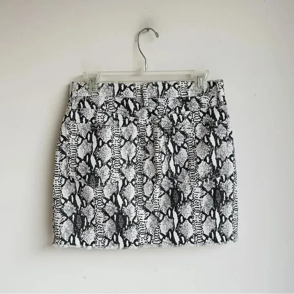 FRAME | Python Denim Mini Skirt | 28