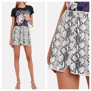 FRAME | Python Denim Mini Skirt | 28