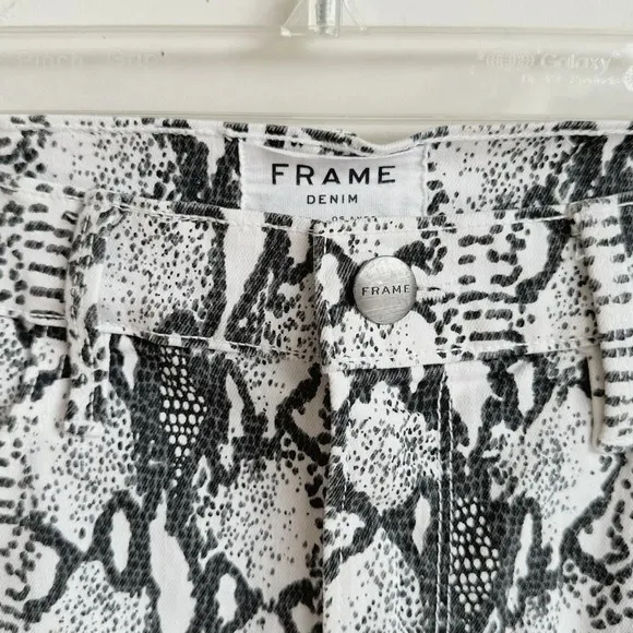 FRAME | Python Denim Mini Skirt | 28