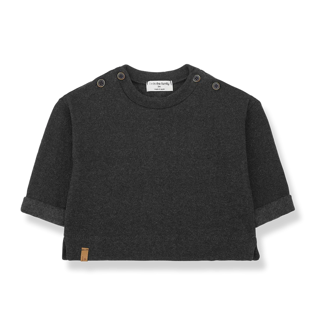 Francesc Anthracite Fleece Sweater
