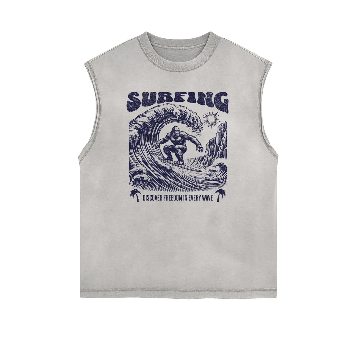 Frayed Edge Holiday Graphic Tank Top