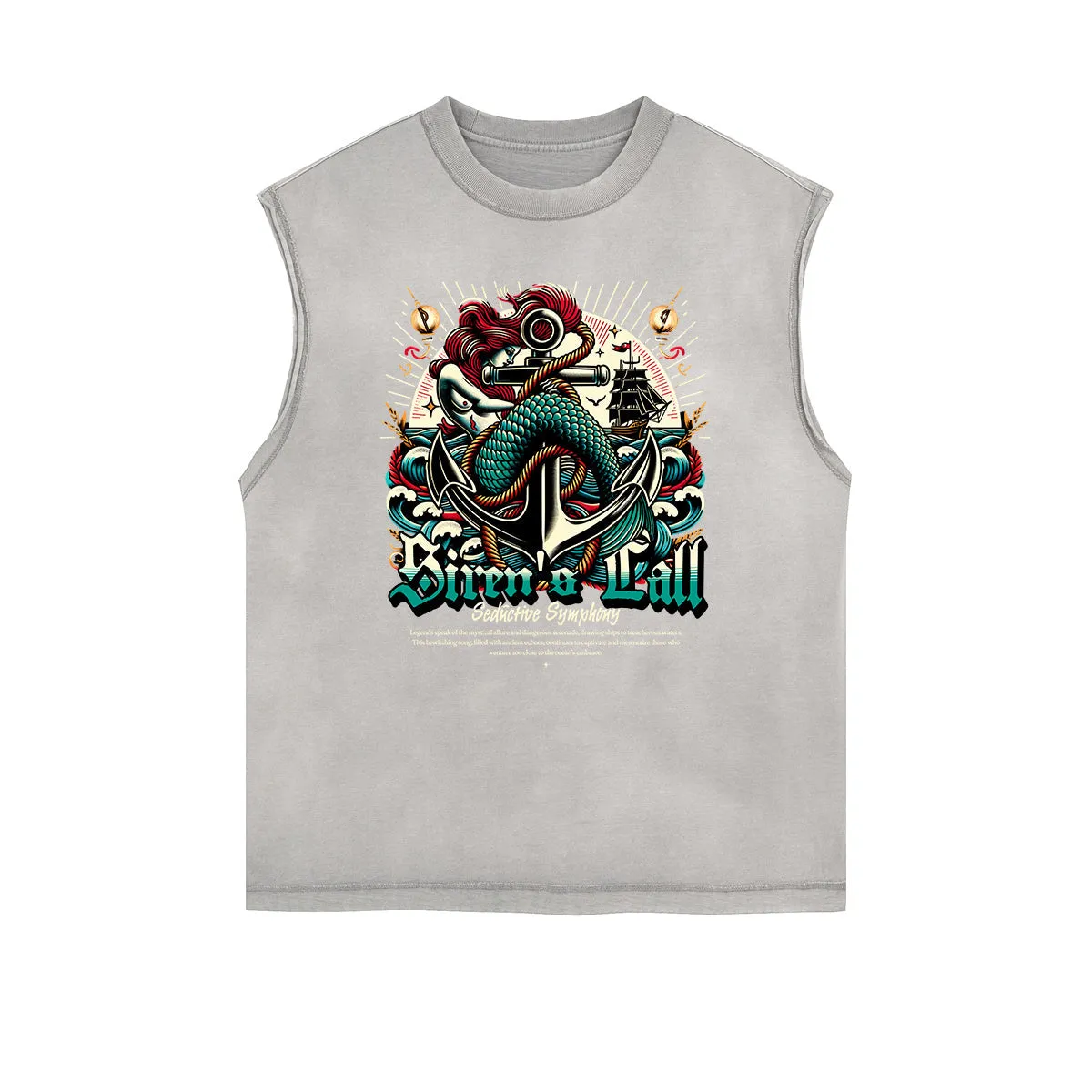 Frayed Edge Holiday Graphic Tank Top