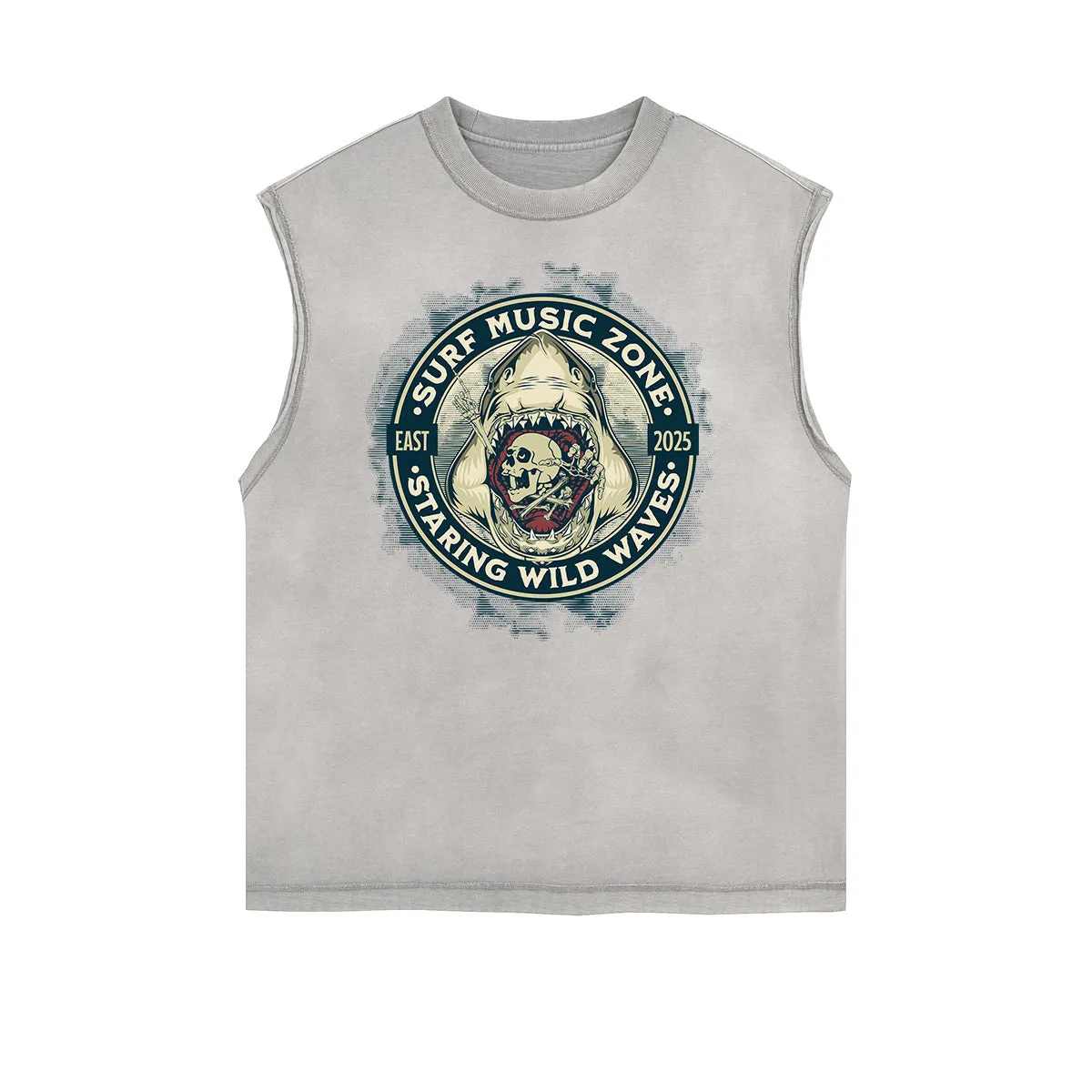 Frayed Edge Holiday Graphic Tank Top