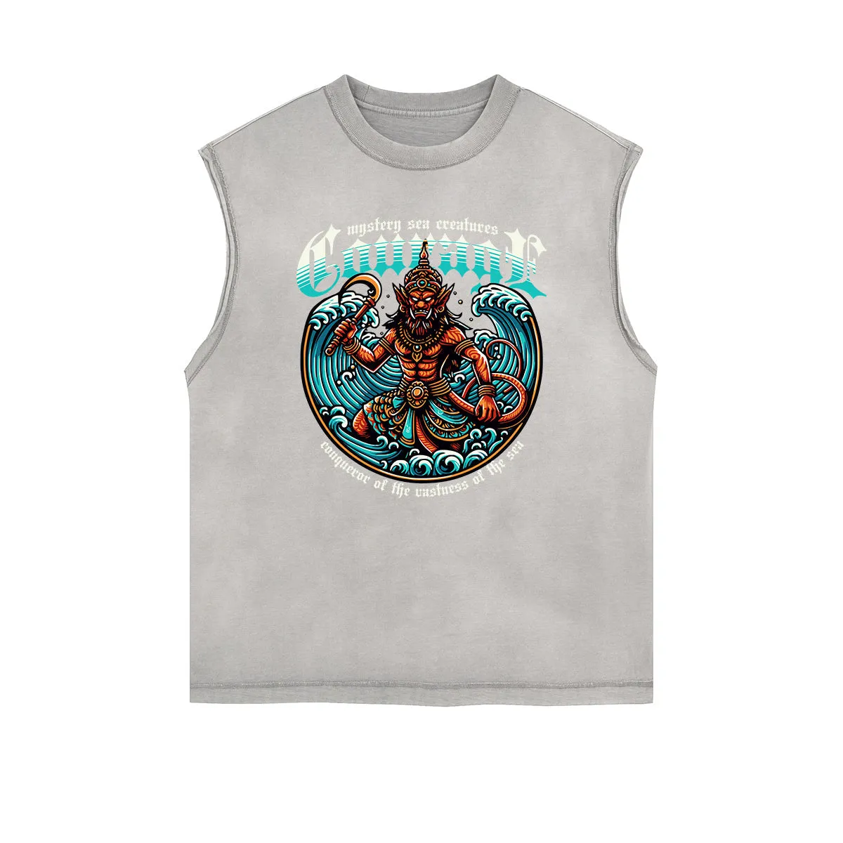 Frayed Edge Holiday Graphic Tank Top