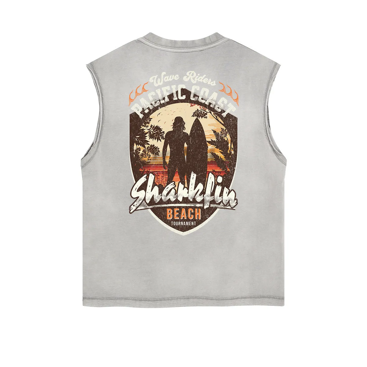 Frayed Edge Holiday Graphic Tank Top
