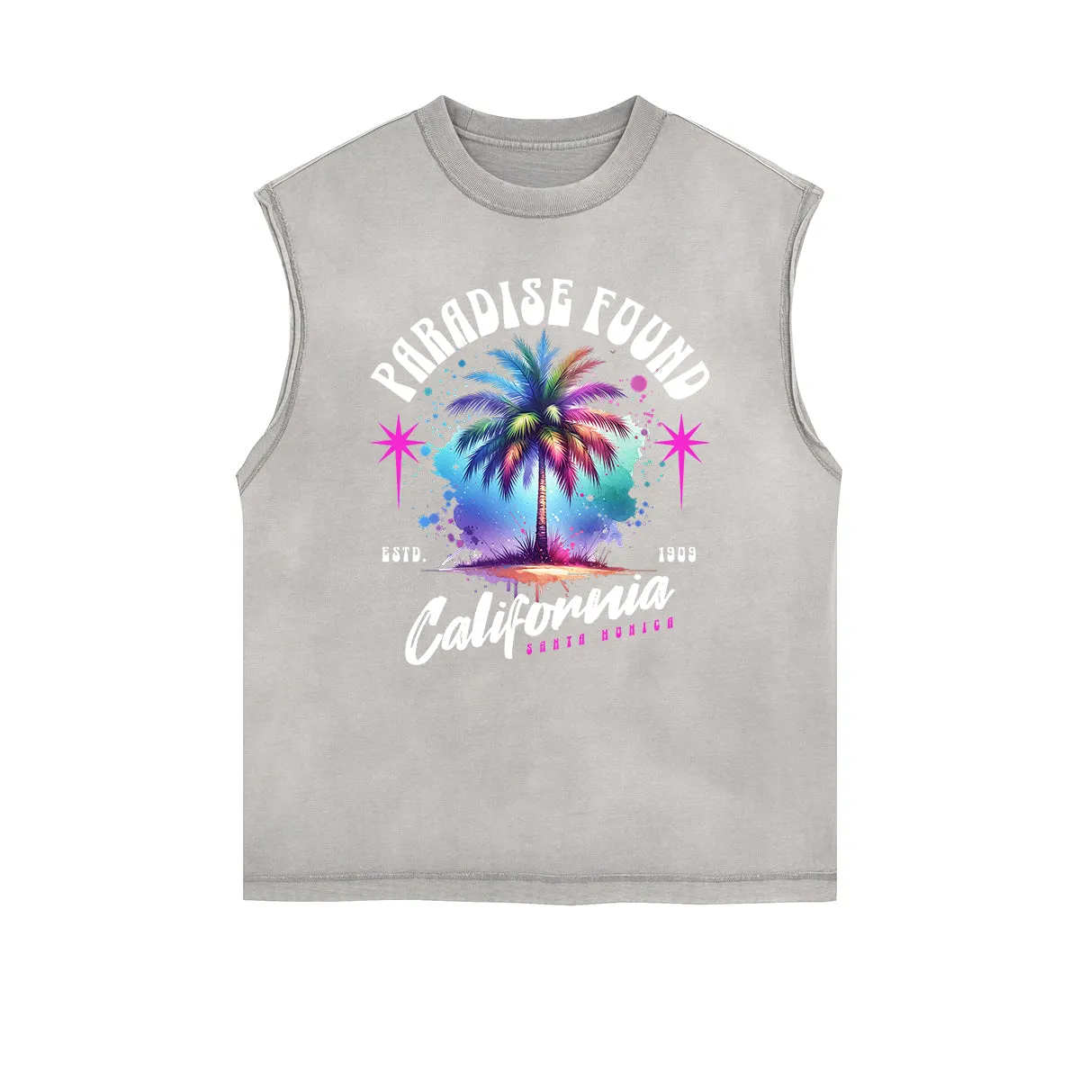 Frayed Edge Holiday Graphic Tank Top