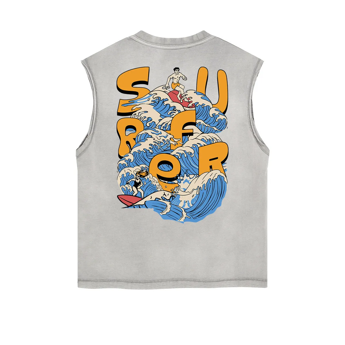 Frayed Edge Holiday Graphic Tank Top
