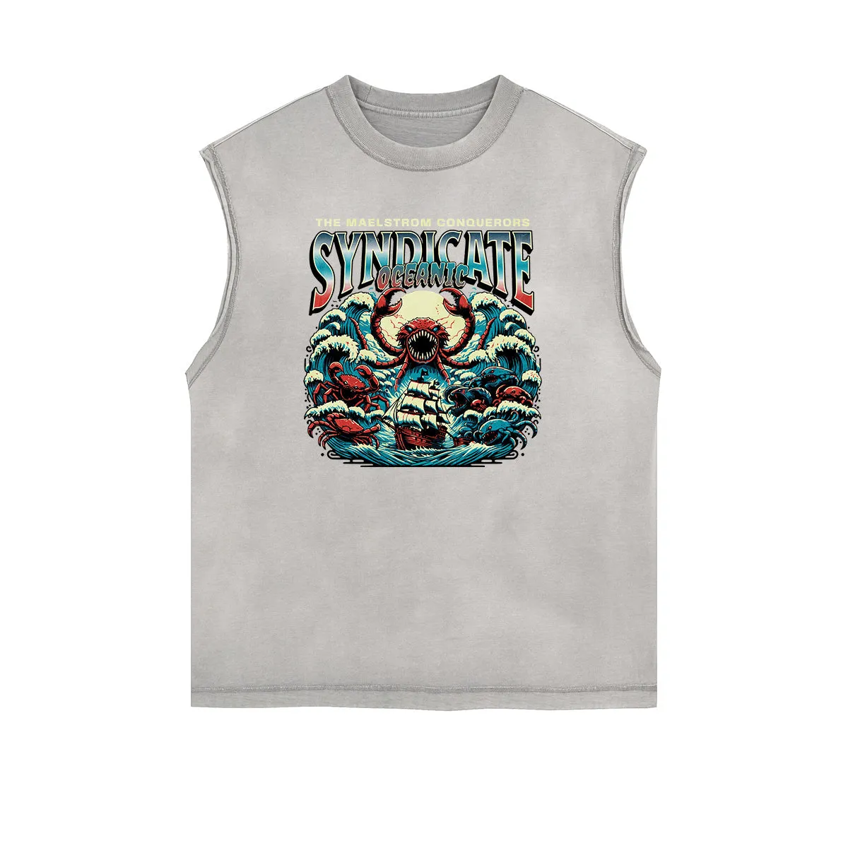 Frayed Edge Holiday Graphic Tank Top