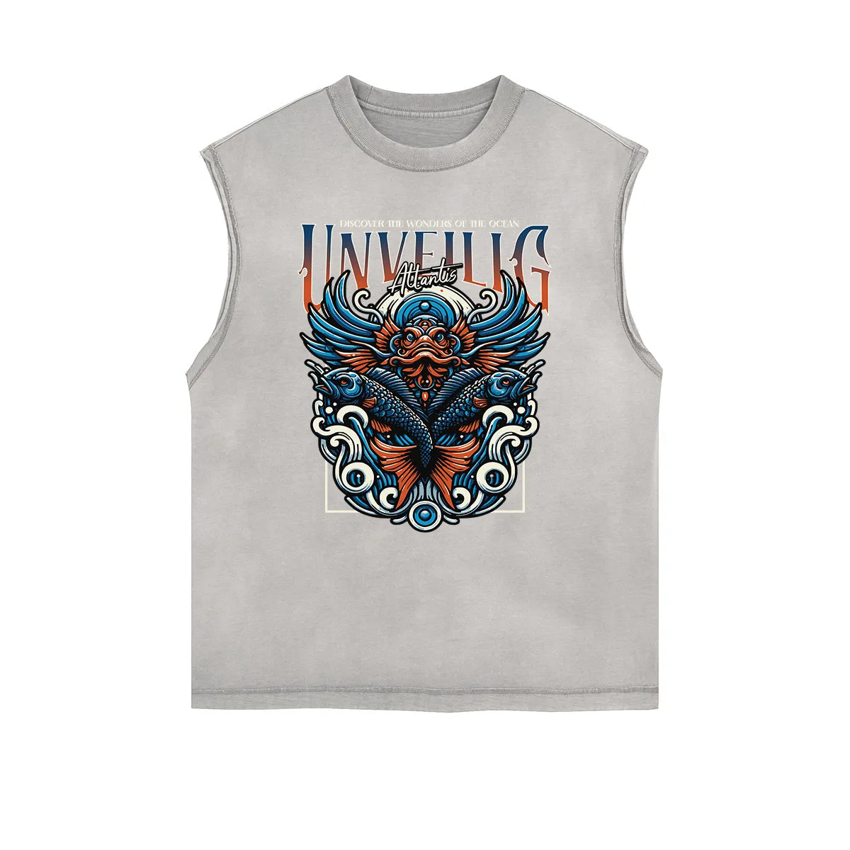 Frayed Edge Holiday Graphic Tank Top