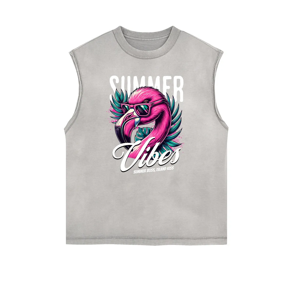 Frayed Edge Holiday Graphic Tank Top