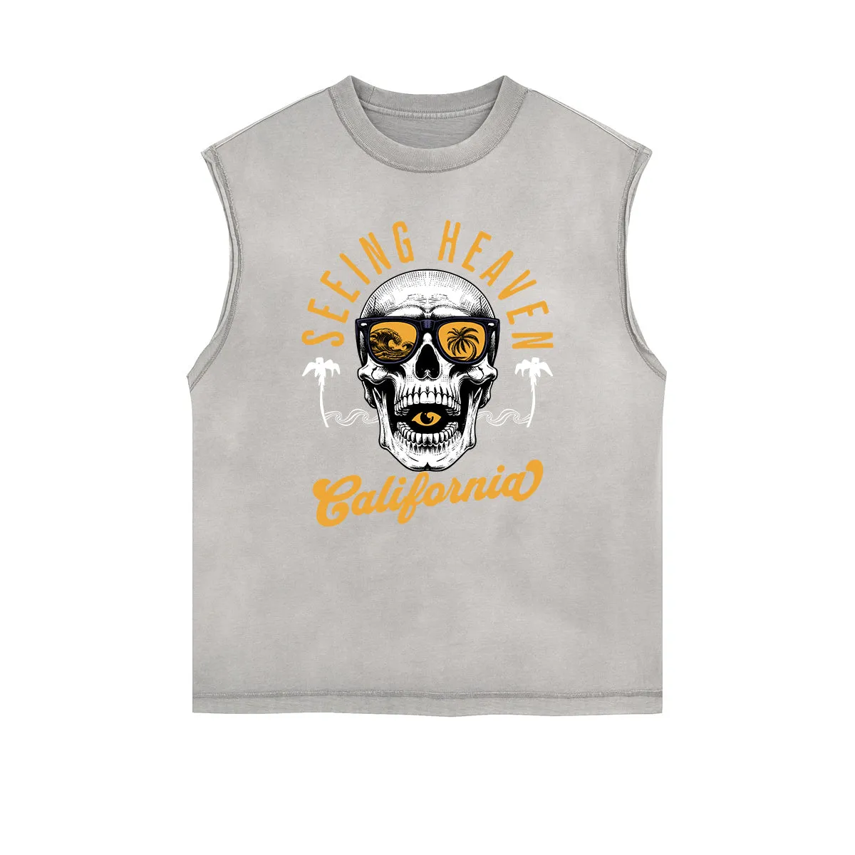 Frayed Edge Holiday Graphic Tank Top