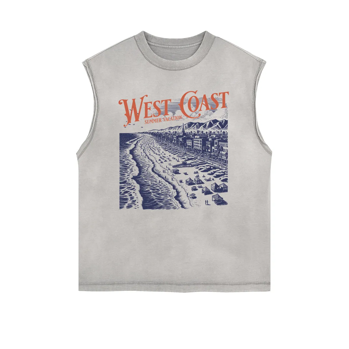 Frayed Edge Holiday Graphic Tank Top