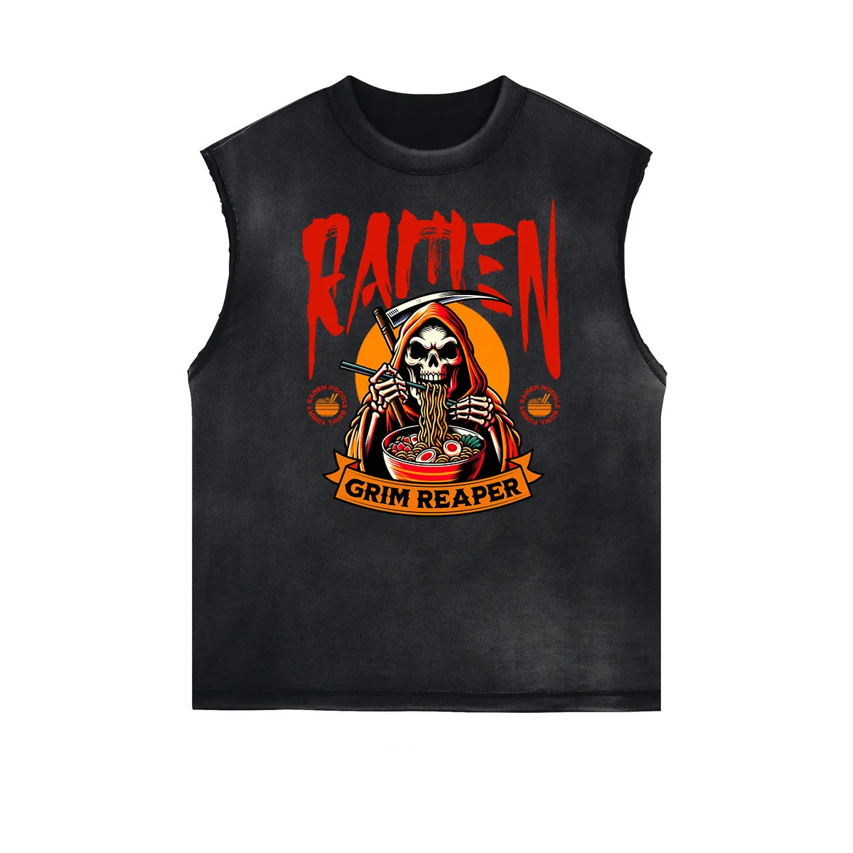 Frayed Edge Skull Graphic Tank