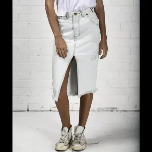 Free People Distressed Boho Midi Cadillac Skirt