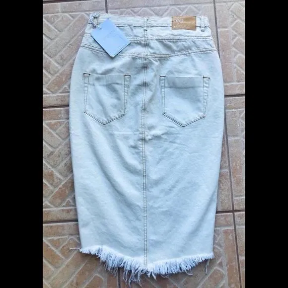 Free People Distressed Boho Midi Cadillac Skirt