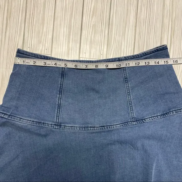 Free People Highlands denim mini skirt