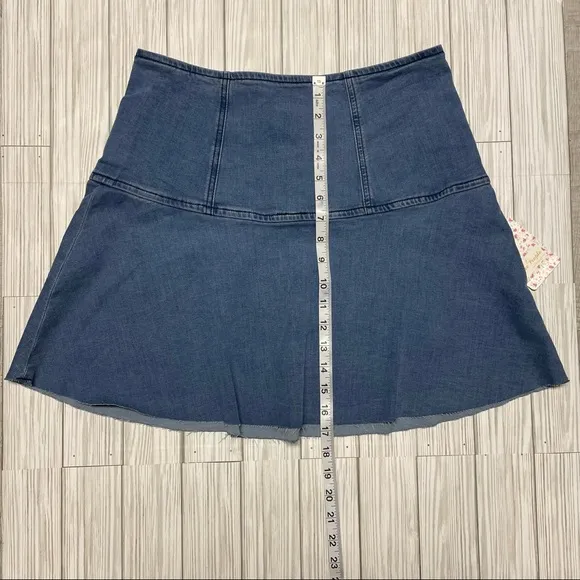 Free People Highlands denim mini skirt