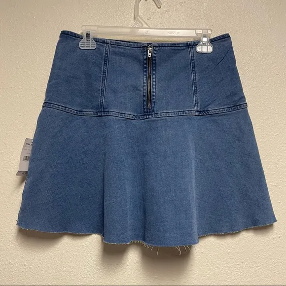 Free People Highlands denim mini skirt