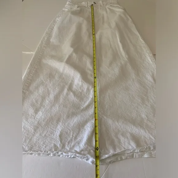 Free People We The Free Come As You Are White Denim Maxi Skirt Women’s Size 2
