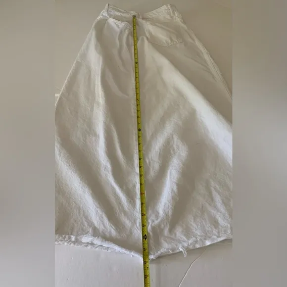 Free People We The Free Come As You Are White Denim Maxi Skirt Women’s Size 2