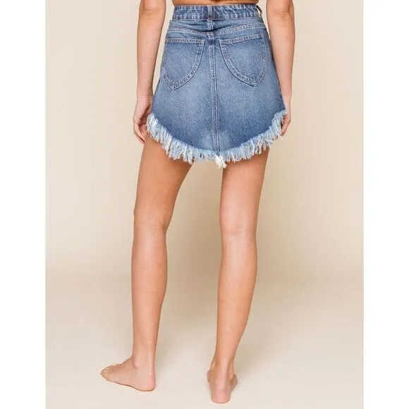 Free People Bailey Denim Mini Skirt Size 29