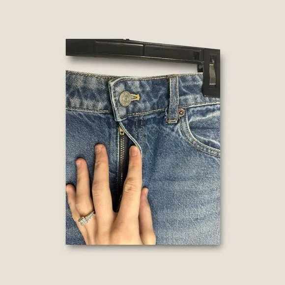 Free People Bailey Denim Mini Skirt Size 29