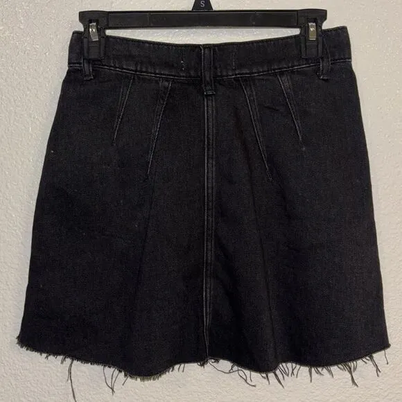 FREE PEOPLE We The Free Cosmico Flirt Denim Skirt in black NWT