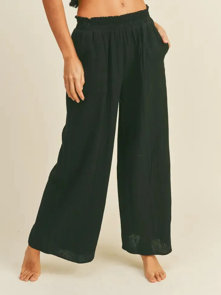 Fun Chic Black Gauze Tank Top