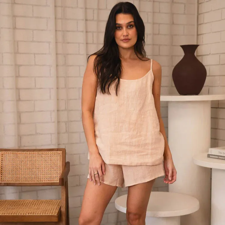 Fundamental Linen Cami Blush