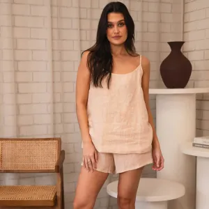 Fundamental Linen Cami Blush