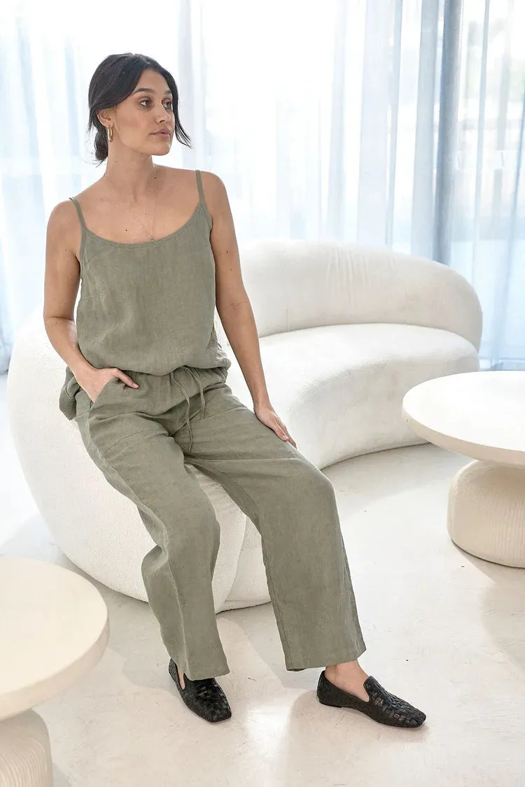 Fundamental Linen Cami Pistachio