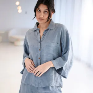 Fundamental Linen Shirt - Blue