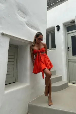 GAUZE BANDEAU TOP