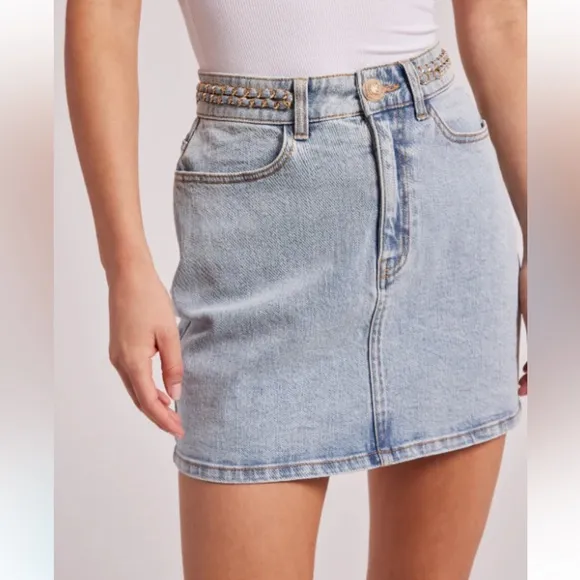 Generation Love Sydnee Denim Skirt - Light Blue Size 27