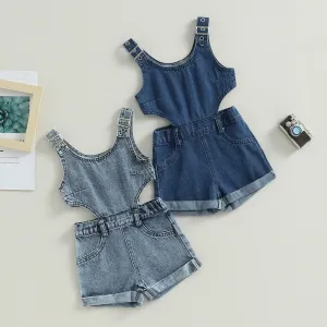 Girl Suspender Jumpsuit Romper