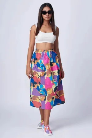 Giza Cotton Printed Skirt