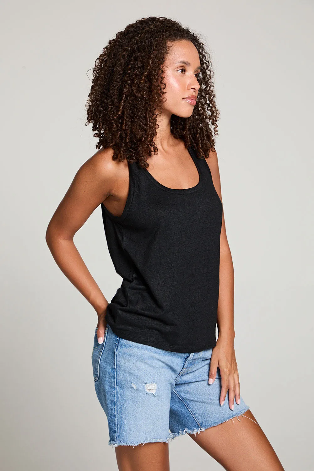 Gloria Black Tank Top