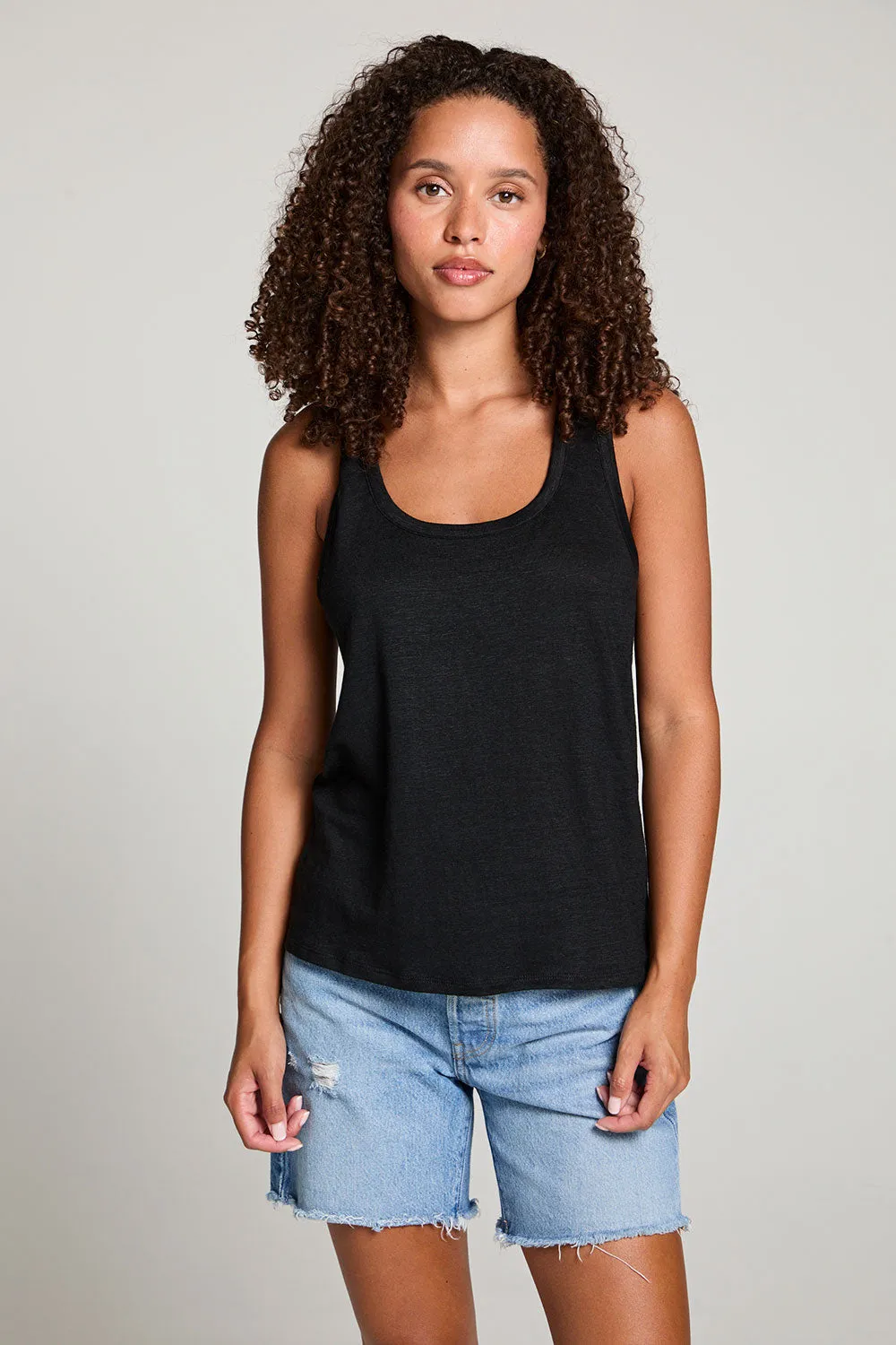 Gloria Black Tank Top