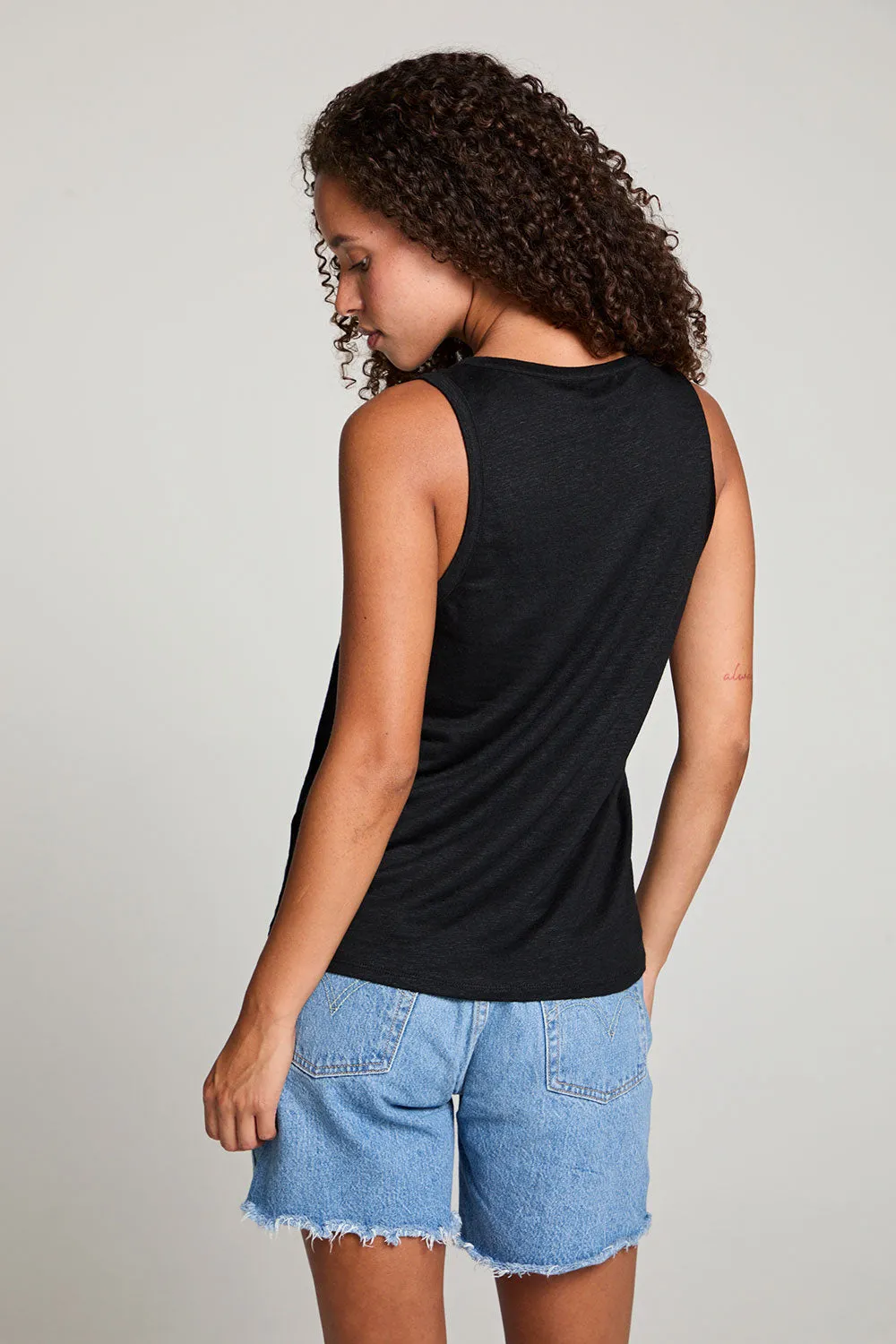 Gloria Black Tank Top