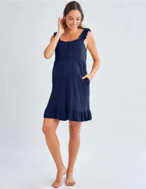 Grace Labor & Nursing Nightgown | Navy
