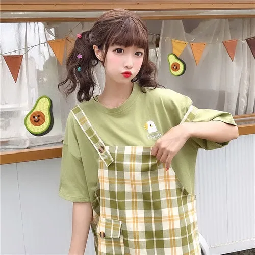 Green Plaid Dress With Pocket