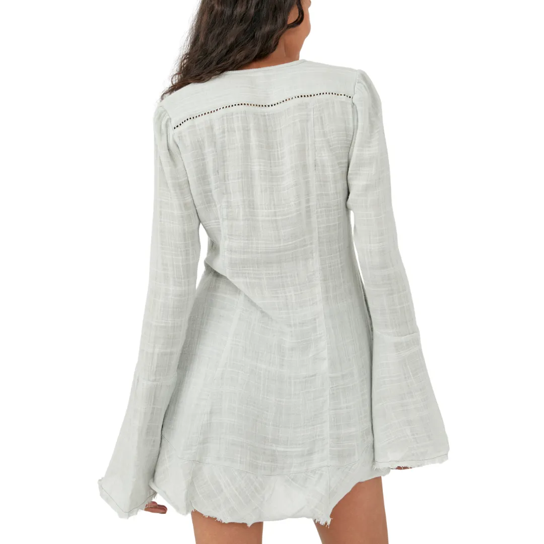 Greta Gauze Pleated Ladder Lace Top